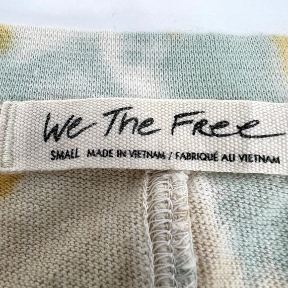 We The Free Free People Cosmic Tie Dye Swing Pullover Thumb Holes Size Small - Picture 6 of 10